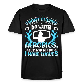 Conceptions d’exercices d’aérobic - T-shirt Premium bio Homme - noir - Devant - Nico (187cm)