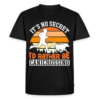 Dog running Canicross Design - Men's Premium Organic T-Shirt - black - Front - Nico (187cm)