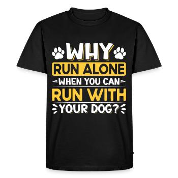 Chien de course Canicross Design - T-shirt Premium bio Homme - noir - Devant - Nico (187cm)