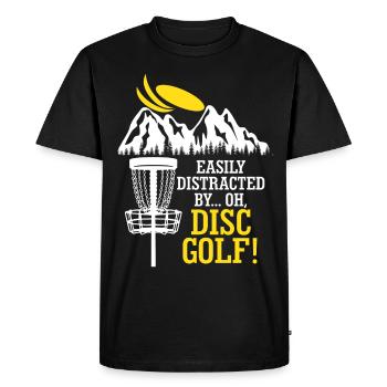 Discgolf Disc golf Frisbee - Men's Premium Organic T-Shirt - black - Front - Nico (187cm)