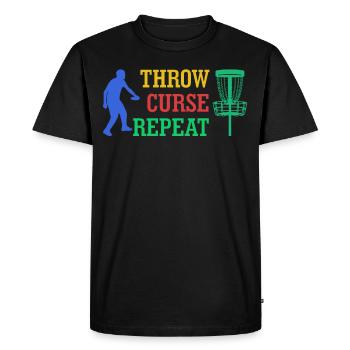 Disc golf Frisbees Joke Disc Golf Frisbee - Men's Premium Organic T-Shirt - black - Front - Nico (187cm)