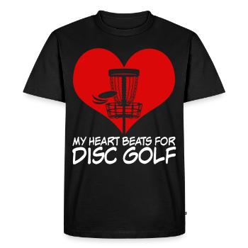 Disc golf Discgolf Spruch Frisbee - Men's Premium Organic T-Shirt - black - Front - Nico (187cm)