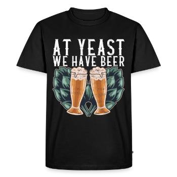 Brassage de bière Brassage de bière - T-shirt Premium bio Homme - noir - Devant - Nico (187cm)