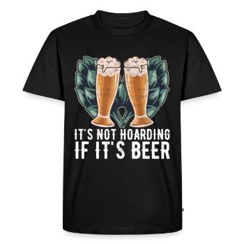 Brassage de bière Brassage de bière - T-shirt Premium bio Homme - noir - Devant - Nico (187cm)
