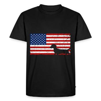 Dachshund Gift Dixie Viennese Doxie Dachshund - Men's Premium Organic T-Shirt - black - Front - Nico (187cm)