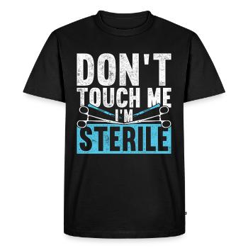 Assistant chirurgical Ne me touche pas Je suis stérile - T-shirt Premium bio Homme - noir - Devant - Nico (187cm)