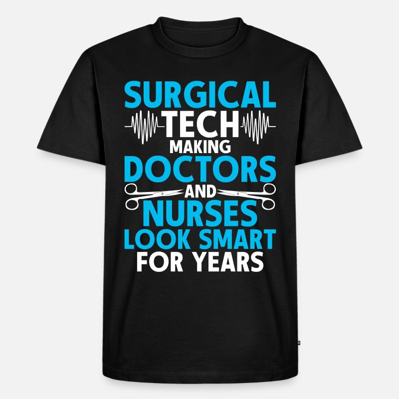 Chirurgischer Assistent Surgical Tech - Männer Premium Bio T-Shirt - Schwarz