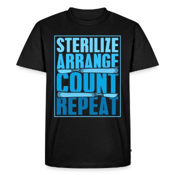Assistant chirurgical Stériliser Organiser le comptage - T-shirt Premium bio Homme - noir - Devant - Nico (187cm)