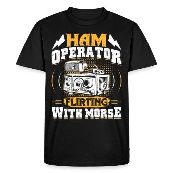 HAM Radio Amateur Radio Radio Amateur Retro - Men's Premium Organic T-Shirt - black - Front - Nico (187cm)
