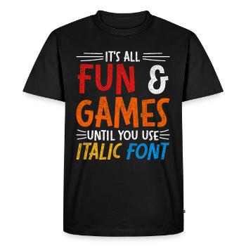 Dyslexia dyslexic - Men's Premium Organic T-Shirt - black - Front - Nico (187cm)