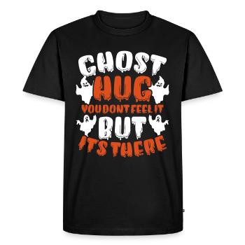 Ghost Hunt Ghost Hug - Men's Premium Organic T-Shirt - black - Front - Nico (187cm)