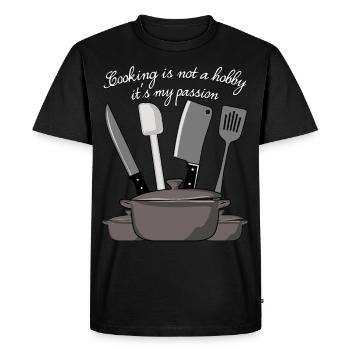 Chef's Hat Cooking Pot Cooking Kitchen Cook - Men's Premium Organic T-Shirt - black - Front - Nico (187cm)
