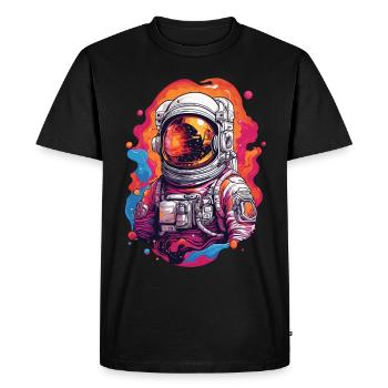 Astronauts in Space Aesthetic Adventure - Men's Premium Organic T-Shirt - black - Front - Nico (187cm)
