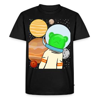 Des oursons en gélatine dans l’espace - T-shirt Premium bio Homme - noir - Devant - Nico (187cm)