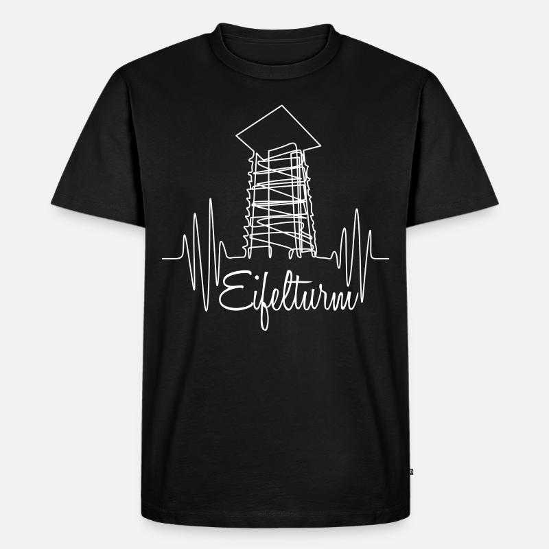 Eifel Aussichtsturm Wandern Eifler - Männer Premium Bio T-Shirt - Schwarz