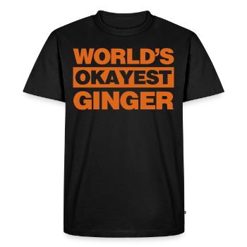 Cheveux roux drôle rousse rousse - T-shirt Premium bio Homme - noir - Devant - Nico (187cm)
