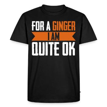 Red Hair Joke Redhead Redhead - Men's Premium Organic T-Shirt - black - Front - Nico (187cm)