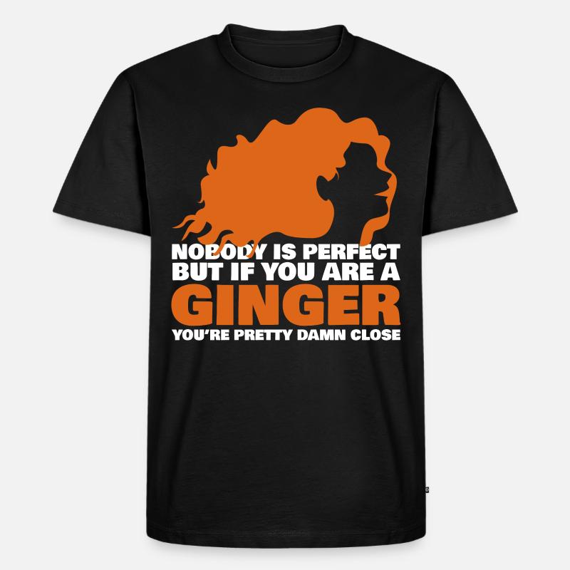 Rothaarig Spruch Rotschopf Rote Haare - Männer Premium Bio T-Shirt - Schwarz