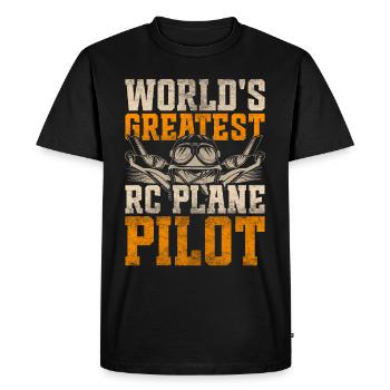 Model Airplane World's Greatest RC Plane Pilot - Men's Premium Organic T-Shirt - black - Front - Nico (187cm)