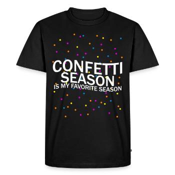 Confetti Carnival Saying Carnival - Men's Premium Organic T-Shirt - black - Front - Nico (187cm)