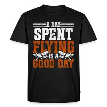 Model Airplane Model Airplane - Men's Premium Organic T-Shirt - black - Front - Nico (187cm)