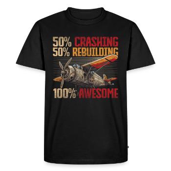 Model Airplane Model Airplane - Men's Premium Organic T-Shirt - black - Front - Nico (187cm)