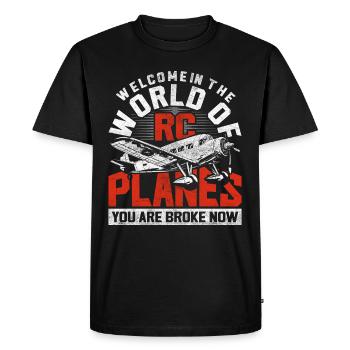 Model Airplane Model Airplane World Of RC Planes - Men's Premium Organic T-Shirt - black - Front - Nico (187cm)
