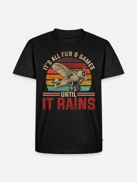 Modellflugzeug Modellflieger Modellfliegen - Männer Premium Bio T-Shirt - Schwarz
