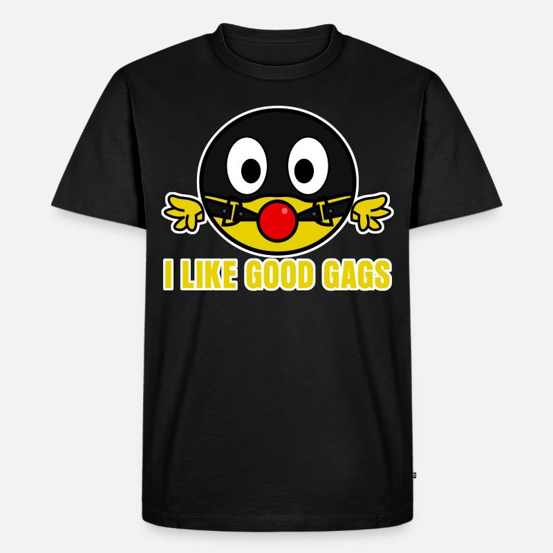 BDSM Gag - Männer Premium Bio T-Shirt - Schwarz