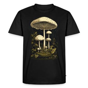 Vintage Magic Mushrooms Mushroom Goa Party Vibes - T-shirt Premium bio Homme - noir - Devant - Nico (187cm)