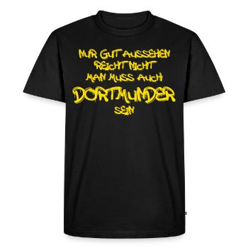 Dortmunder Spruch Dortmund - Männer Premium Bio T-Shirt - Schwarz - Vorne - Nico (187cm)