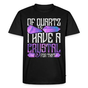 Cristaux de guérison de cristal de quartz - T-shirt Premium bio Homme - noir - Devant - Nico (187cm)