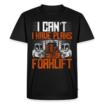 Forklift driver - Men's Premium Organic T-Shirt - black - Front - Nico (187cm)