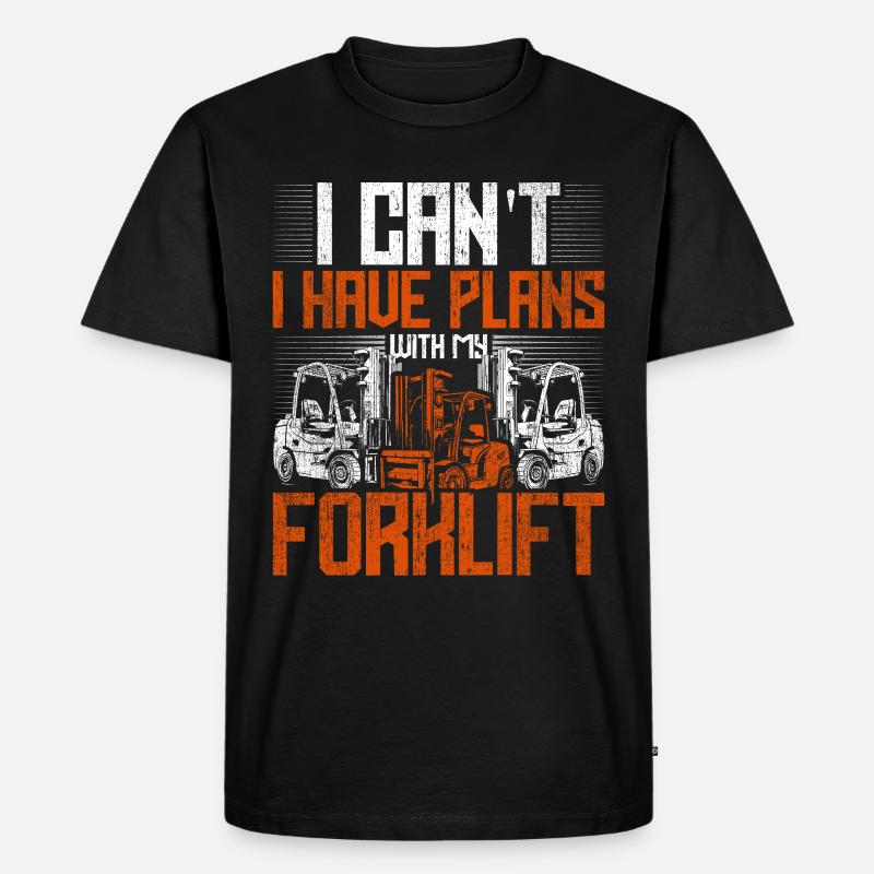 Gabelstaplerfahrer - Männer Premium Bio T-Shirt - Schwarz