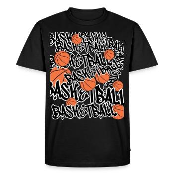 Basket-ball Basket-ball - T-shirt Premium bio Homme - noir - Devant - Nico (187cm)