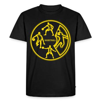 Joueur de basket-ball Basket-ball - T-shirt Premium bio Homme - noir - Devant - Nico (187cm)