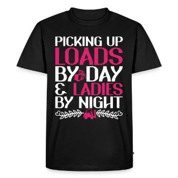 Forklift driver Forklift driver - Men's Premium Organic T-Shirt - black - Front - Nico (187cm)