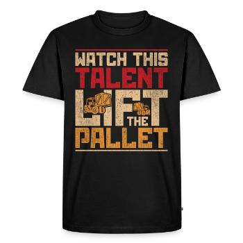 Forklift driver Forklift driver - Men's Premium Organic T-Shirt - black - Front - Nico (187cm)