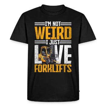 Forklift Driver Forklift Driver Love Forklifts - Men's Premium Organic T-Shirt - black - Front - Nico (187cm)