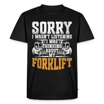 Forklift driver Forklift driver - Men's Premium Organic T-Shirt - black - Front - Nico (187cm)