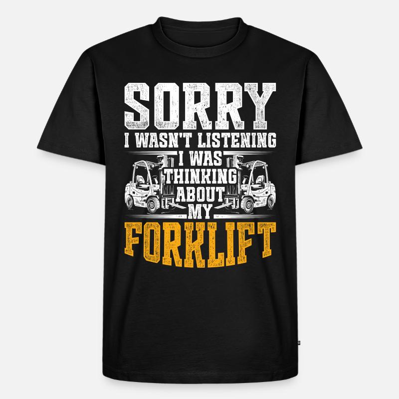 Gabelstaplerfahrer Staplerfahrer - Männer Premium Bio T-Shirt - Schwarz