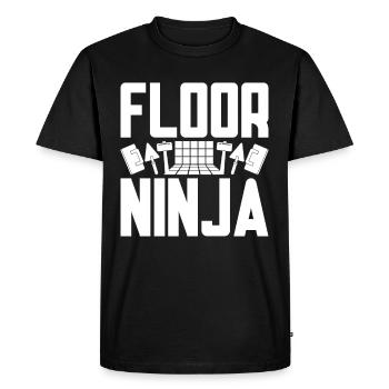 Floor Layer Tile Layer Screed Layer Floor Ninja - Men's Premium Organic T-Shirt - black - Front - Nico (187cm)