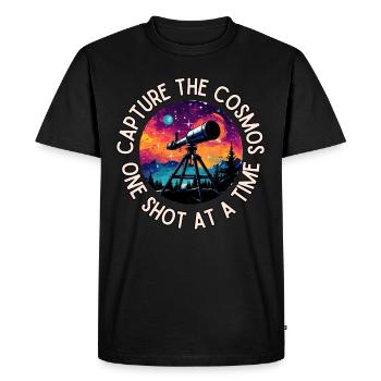 Télescope d’astrophotographie - T-shirt Premium bio Homme - noir - Devant - Nico (187cm)