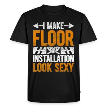 Floor layers, tilers, screed layers - Men's Premium Organic T-Shirt - black - Front - Nico (187cm)