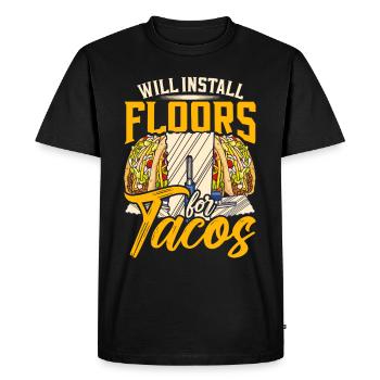 Floor layers, tilers, screed layers - Men's Premium Organic T-Shirt - black - Front - Nico (187cm)