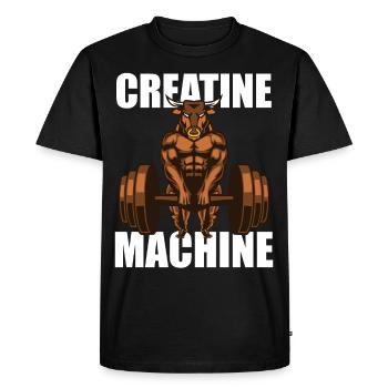 Bodybuilder Fitness Creatine Strongman - T-shirt Premium bio Homme - noir - Devant - Nico (187cm)
