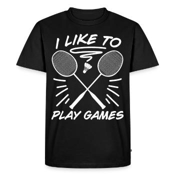 Raquette de badminton - T-shirt Premium bio Homme - noir - Devant - Nico (187cm)