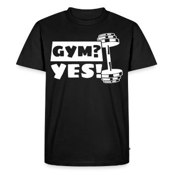 Gym Strongman Fitness Bodybuilder - T-shirt Premium bio Homme - noir - Devant - Nico (187cm)