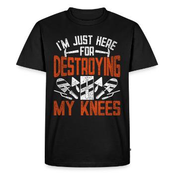 Floor layers, tilers, screed layers - Men's Premium Organic T-Shirt - black - Front - Nico (187cm)