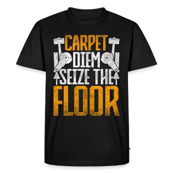 Flooring Carpet Diem Seize The Floor - Men's Premium Organic T-Shirt - black - Front - Nico (187cm)